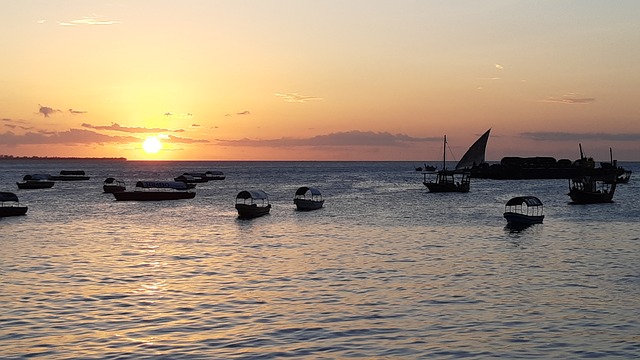 Zanzibar Tanzania zonsondergang