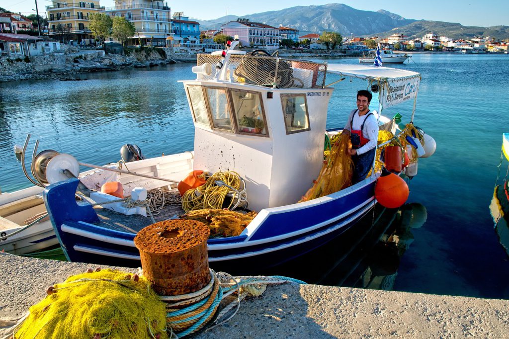 Samos vakantie vissersboot